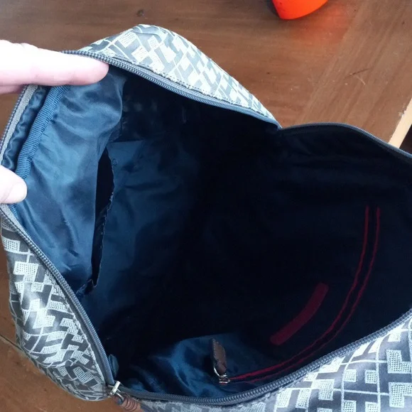 Tommy Hilfiger TH Graphic Brown Beige Backpack Purse - Picture 5 of 16